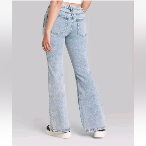 Wild Fable Light Blue High Rise Flare Jeans Size 4 - Picture 2 of 11